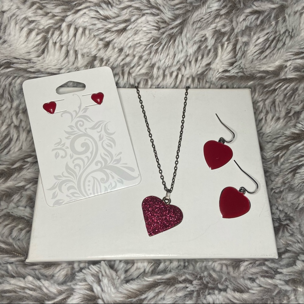 Red Heart Fashion Jewelry Set ❤️